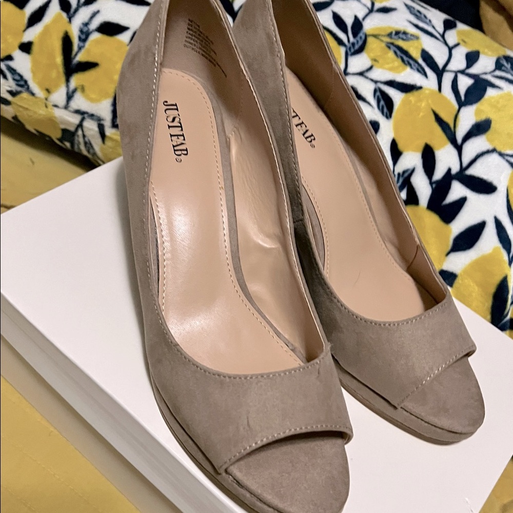 Tan Wedge Heels, Size 11